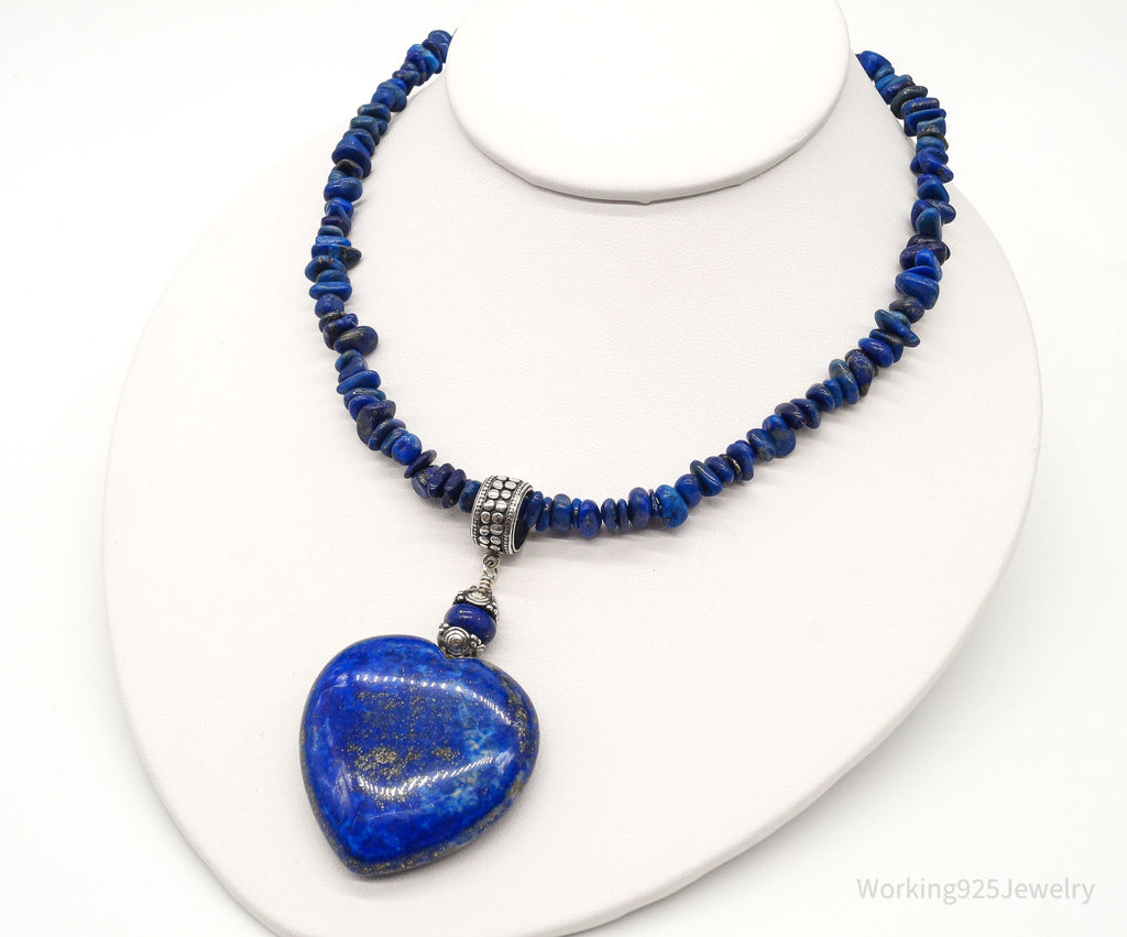 VTG Southwestern Desert Rose Trading Lapis Lazuli Bead Sterling Silver Necklace | Jewelry > Necklaces | Wiccan Center