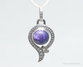 Vintage Art Deco Charoite Sterling Silver Necklace Pendant | Jewelry > Necklaces > Pendants | Wiccan Center
