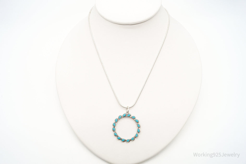 Vintage Native American Turquoise Sterling Silver Necklace | Jewelry > Necklaces > Pendants | Wiccan Center