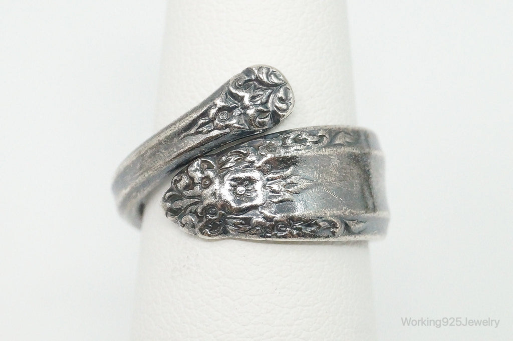 Antique International Sterling "Prelude" Floral Silver Spoon Ring Size 6 | Jewelry > Rings | Wiccan Center