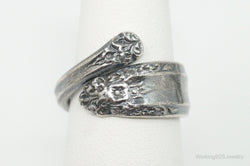 Antique International Sterling "Prelude" Floral Silver Spoon Ring Size 6 | Jewelry > Rings | Wiccan Center