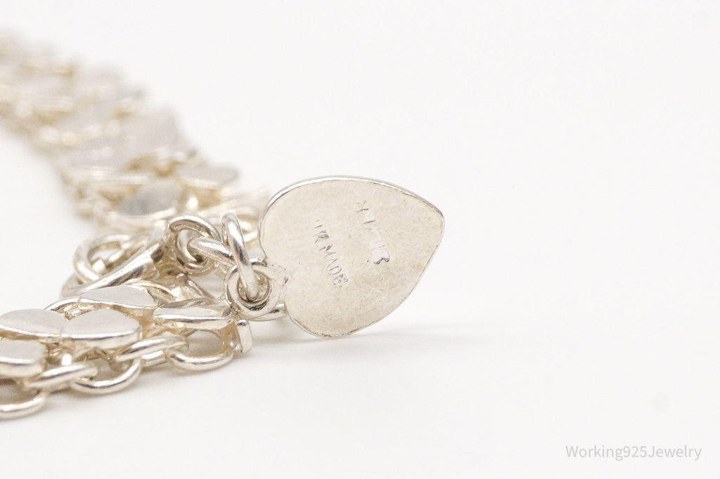 Vintage Hearts Mesh Chain Link Silver Bracelet | Jewelry > Bracelets | Wiccan Center