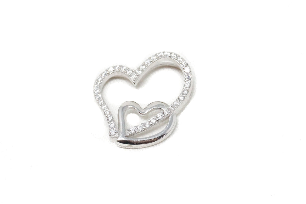 Vintage Open Hearts Collection CZ Sterling Silver Necklace Pendant | Jewelry > Necklaces > Pendants | Wiccan Center