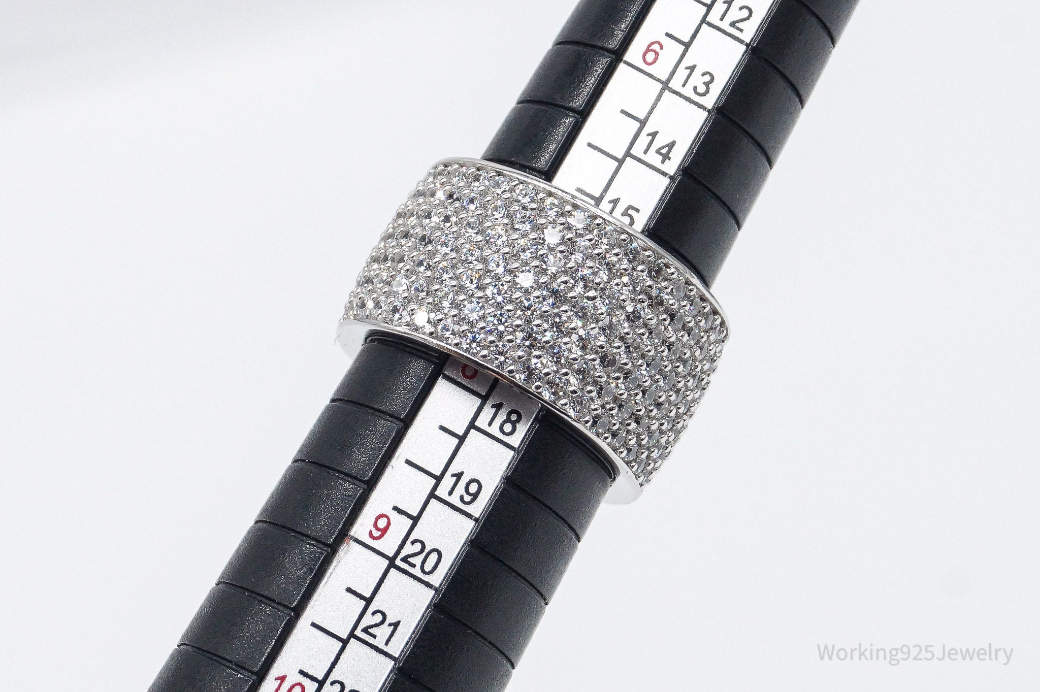 Vintage SW Cubic Zirconia Sterling Silver Band Ring - Size 7.5 | Jewelry > Rings | Wiccan Center