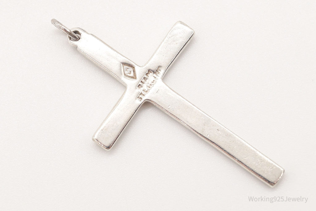 Vintage Large White Enamel Siam Sterling Silver Pendant | Jewelry > Necklaces > Pendants | Wiccan Center