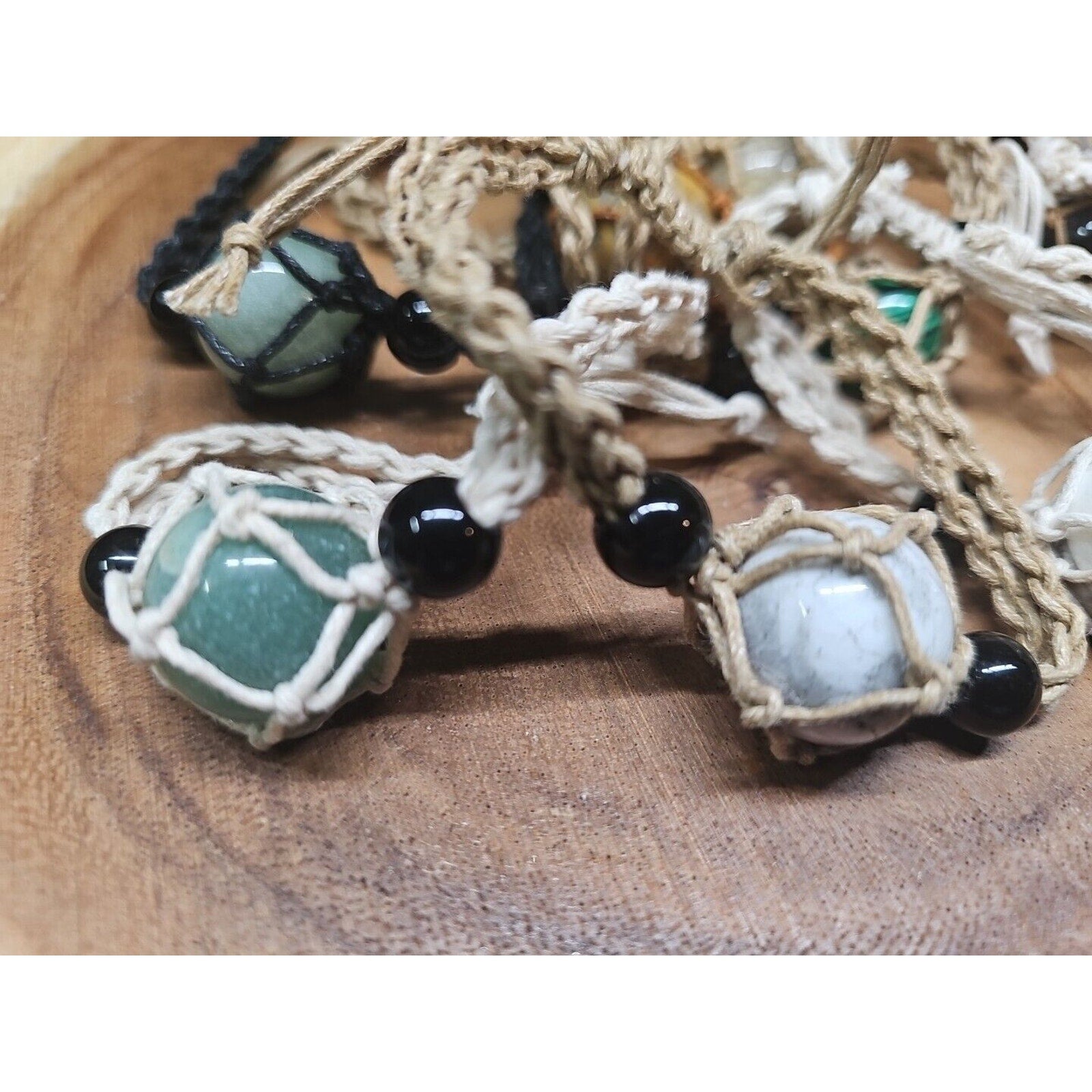 Mixed Gemstone Hemp Rope Bracelet Wholesale Lot — 13-Piece Reseller Set | CrystalCloud Company