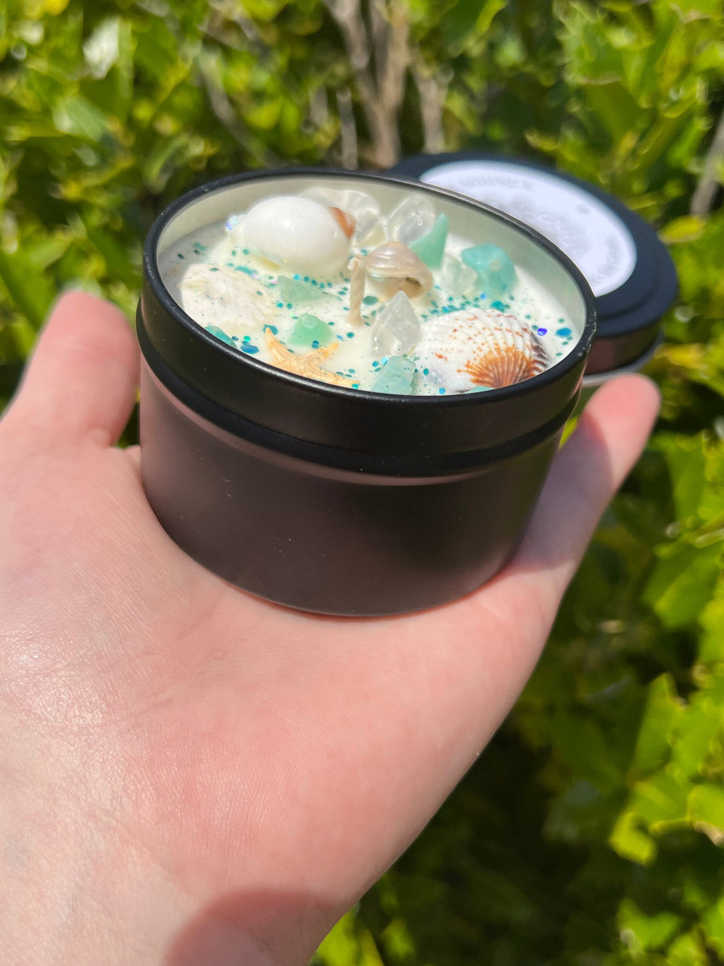 Sea Witch Mermaid Magick Candle | Witchcraft Altar Ritual Spell Ocean Amphirtite Beach Water Goddess Witchy Gift Crystal Herbal Intention | | Wiccan Center