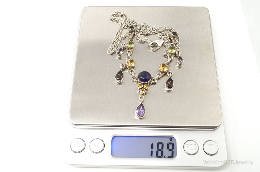 Vintage Designer Nicky Butler Multi Gem Sterling Silver Necklace | Jewelry > Necklaces > Pendants | Wiccan Center
