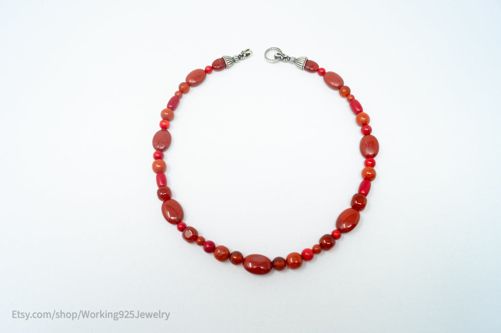 Designer Carolyn Pollack Relios Carnelian Red Jasper Sterling Silver Necklace | Jewelry > Necklaces | Wiccan Center