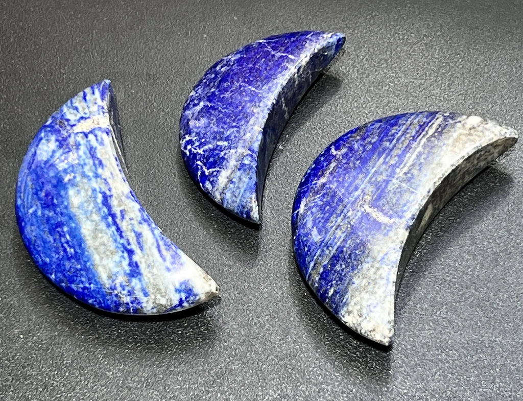 Lapis Lazuli Crescent Moon Carving | Home & Living > Home Decor > Home Accents > Rocks & Geodes | Wiccan Center