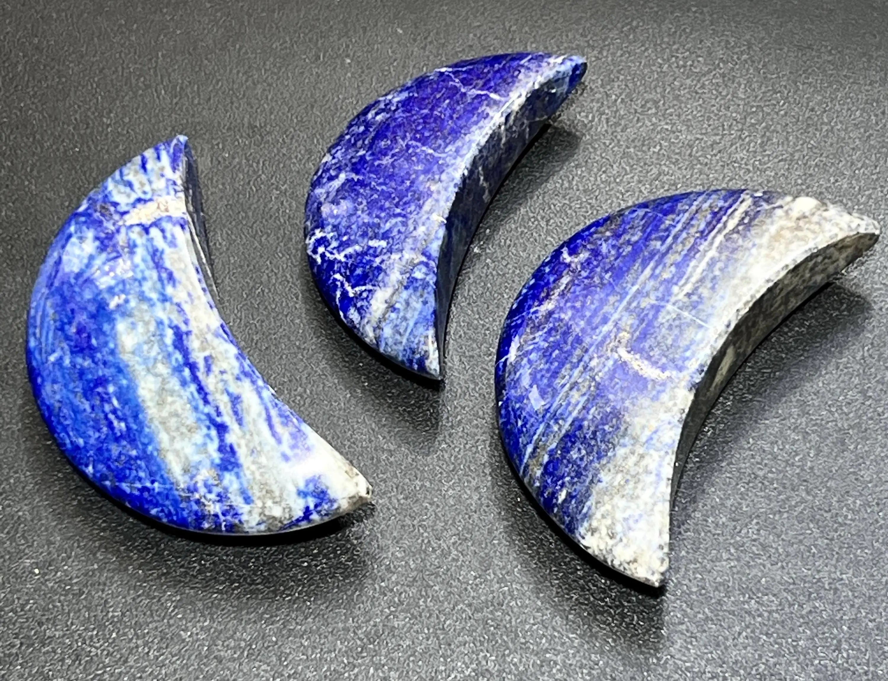 Lapis Lazuli Crescent Moon Carving | Home & Living > Home Decor > Home Accents > Rocks & Geodes | Wiccan Center