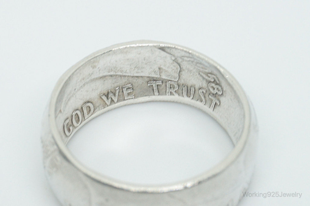 Vintage 1958 Half Dollar Silver Ring - Size 12.25 | Jewelry > Rings | Wiccan Center