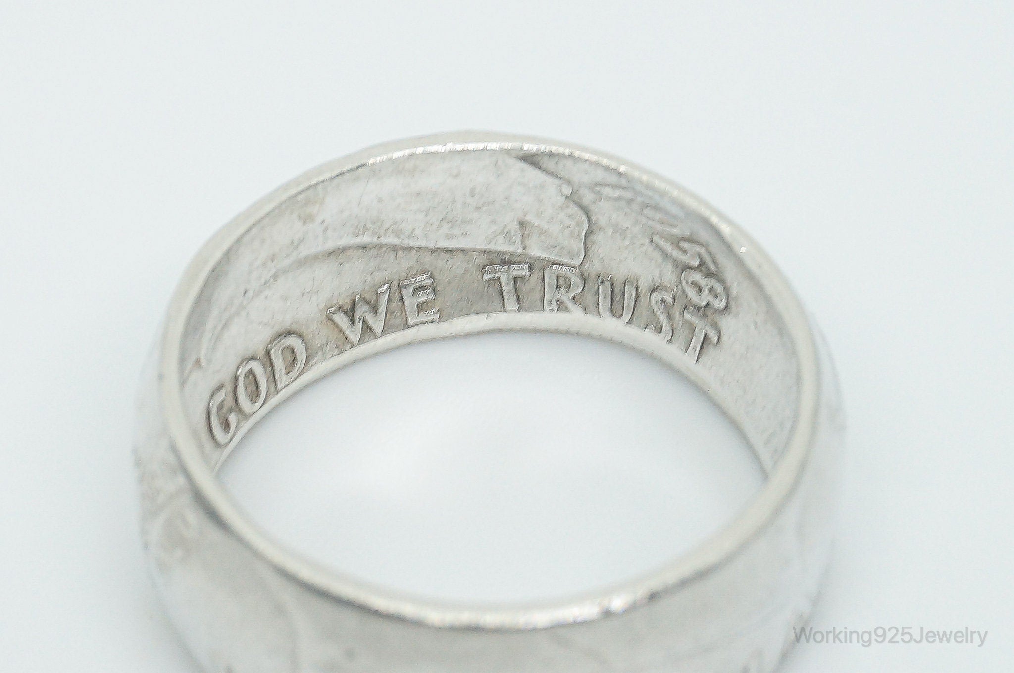 Vintage 1958 Half Dollar Silver Ring - Size 12.25 | Jewelry > Rings | Wiccan Center
