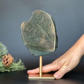 7in XL Natural Jasper With Metal Stand | Stalactite Eye Display | Wiccan Center