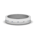 7 MM Flat Diamond Mens Wedding Band