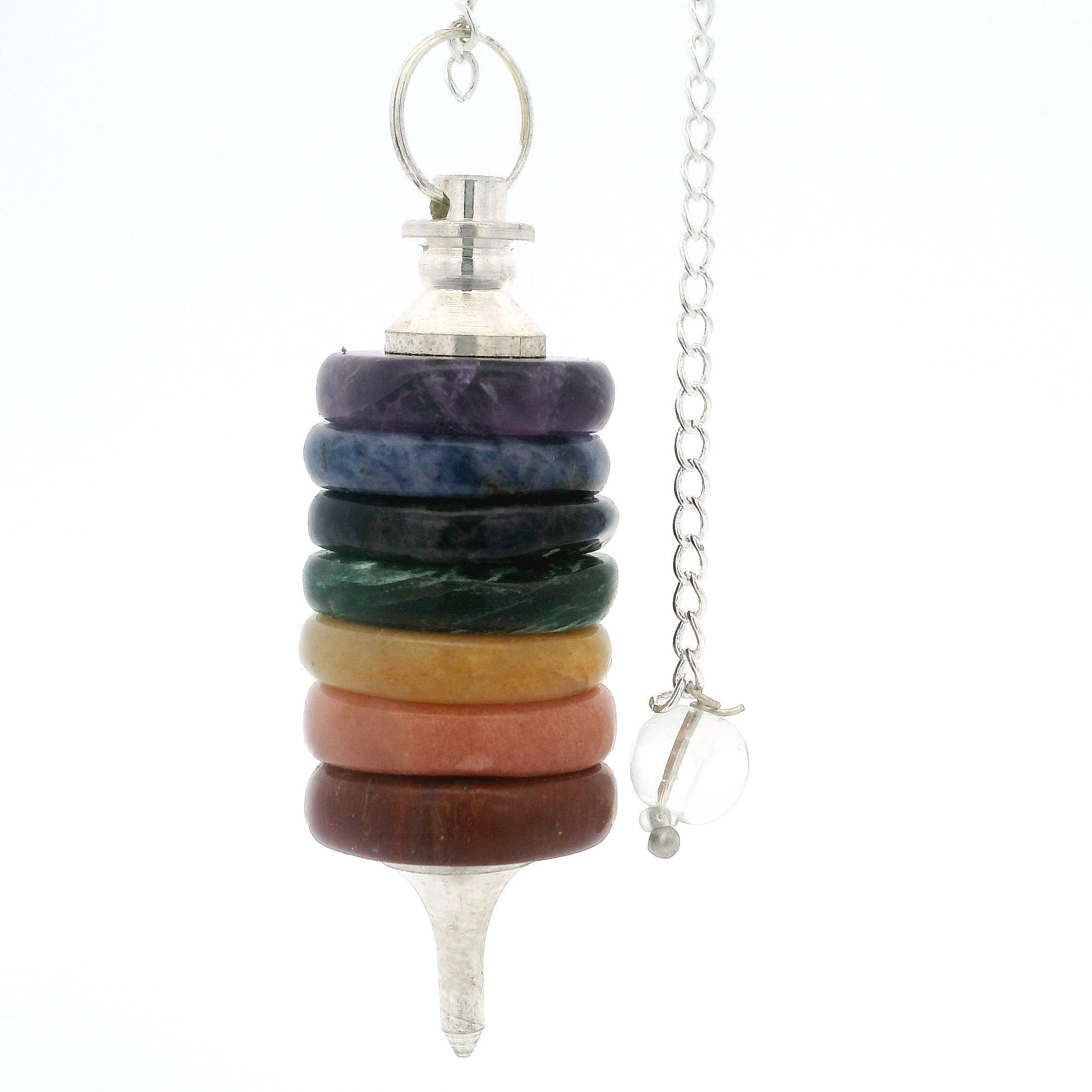 7 Chakra Stack Pendulum | Crystals & Minerals > Specimens | Wiccan Center
