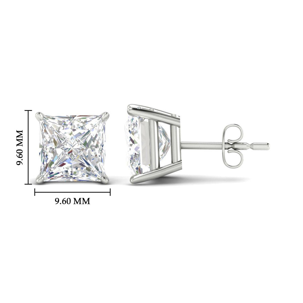 Princess Cut Diamond Solitaire Stud Earrings [IGI Certified]
