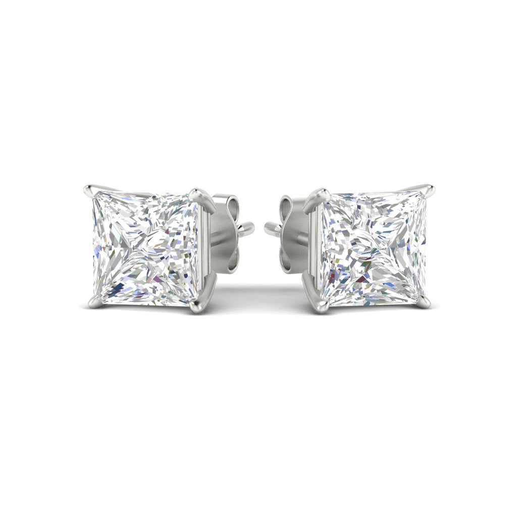 Princess Cut Diamond Solitaire Stud Earrings [IGI Certified]