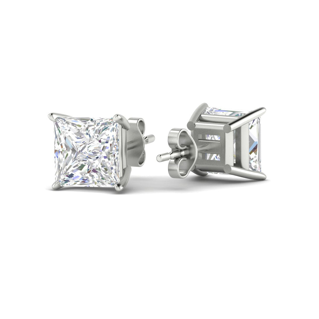 Princess Cut Diamond Solitaire Stud Earrings [IGI Certified]