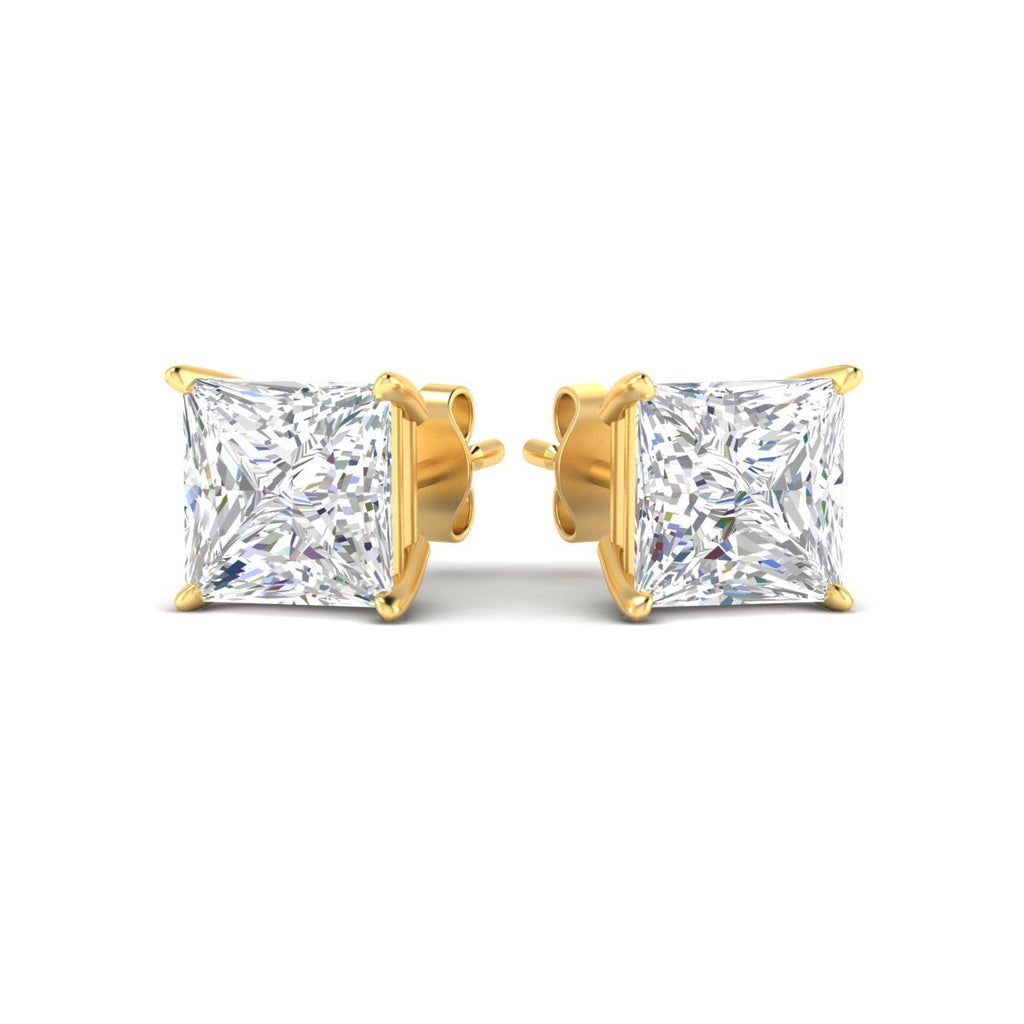 Princess Cut Diamond Solitaire Stud Earrings [IGI Certified]