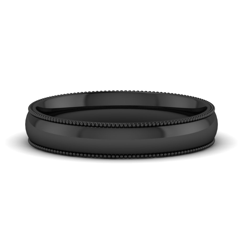4 mm Comfort Fit Wedding Band Milgrain Edge