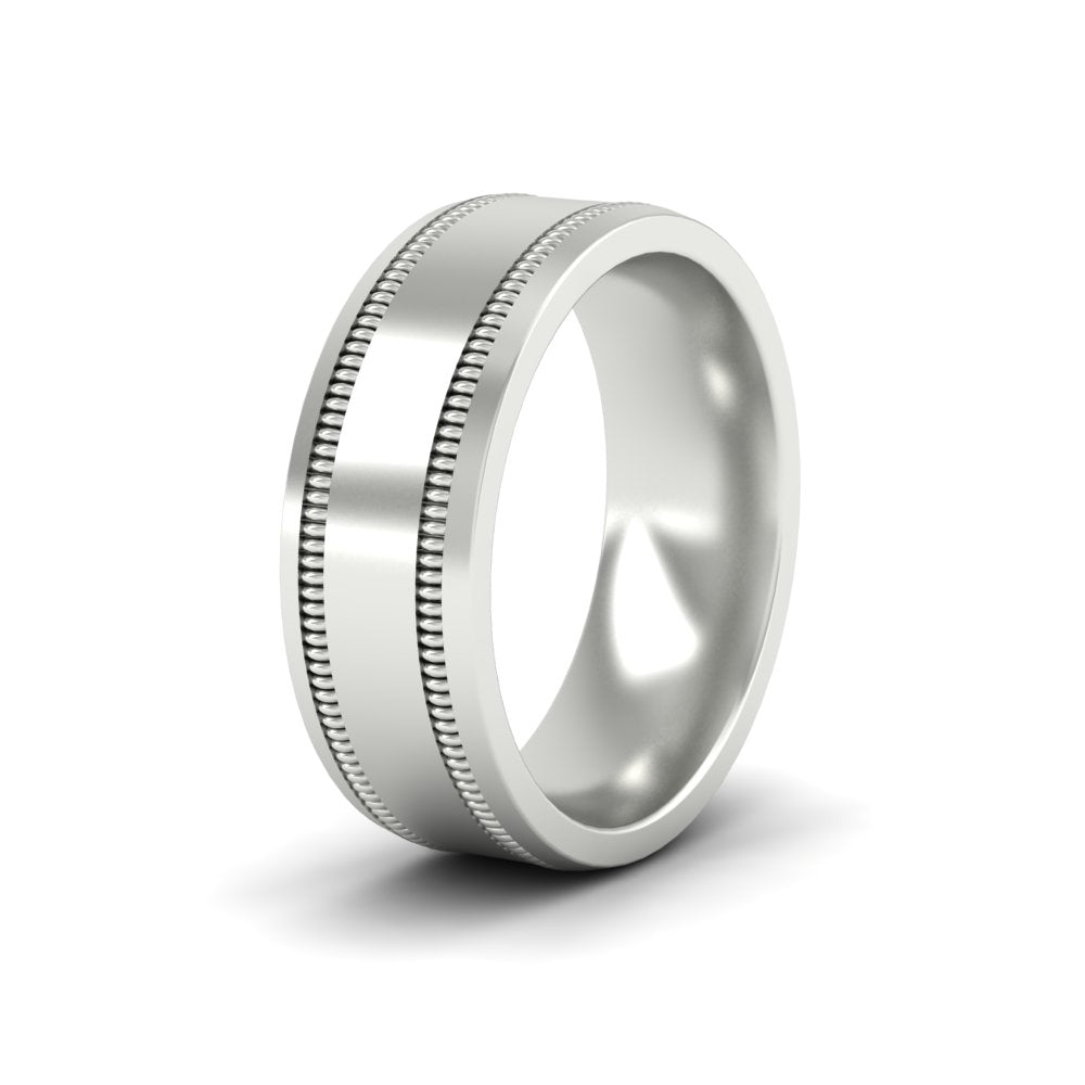 5 mm Mens Band Double Milgrain