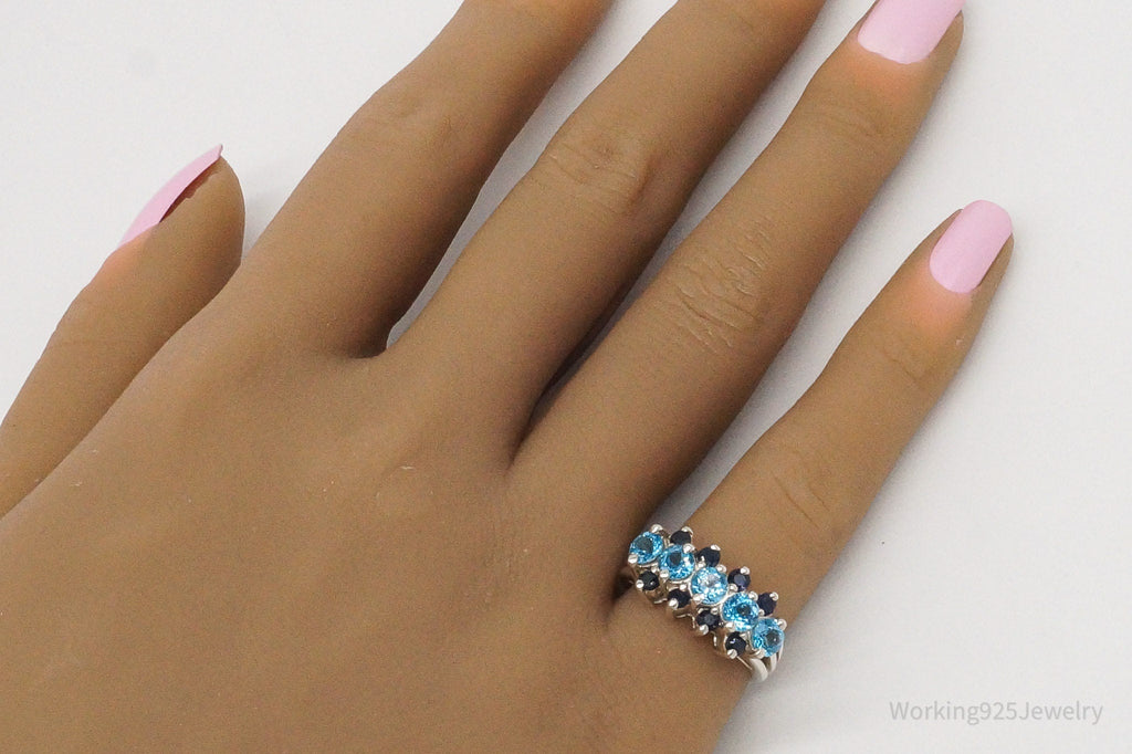 Vintage Blue Topaz Sapphire Sterling Silver Ring - Size 4.75 | Jewelry > Rings | Wiccan Center
