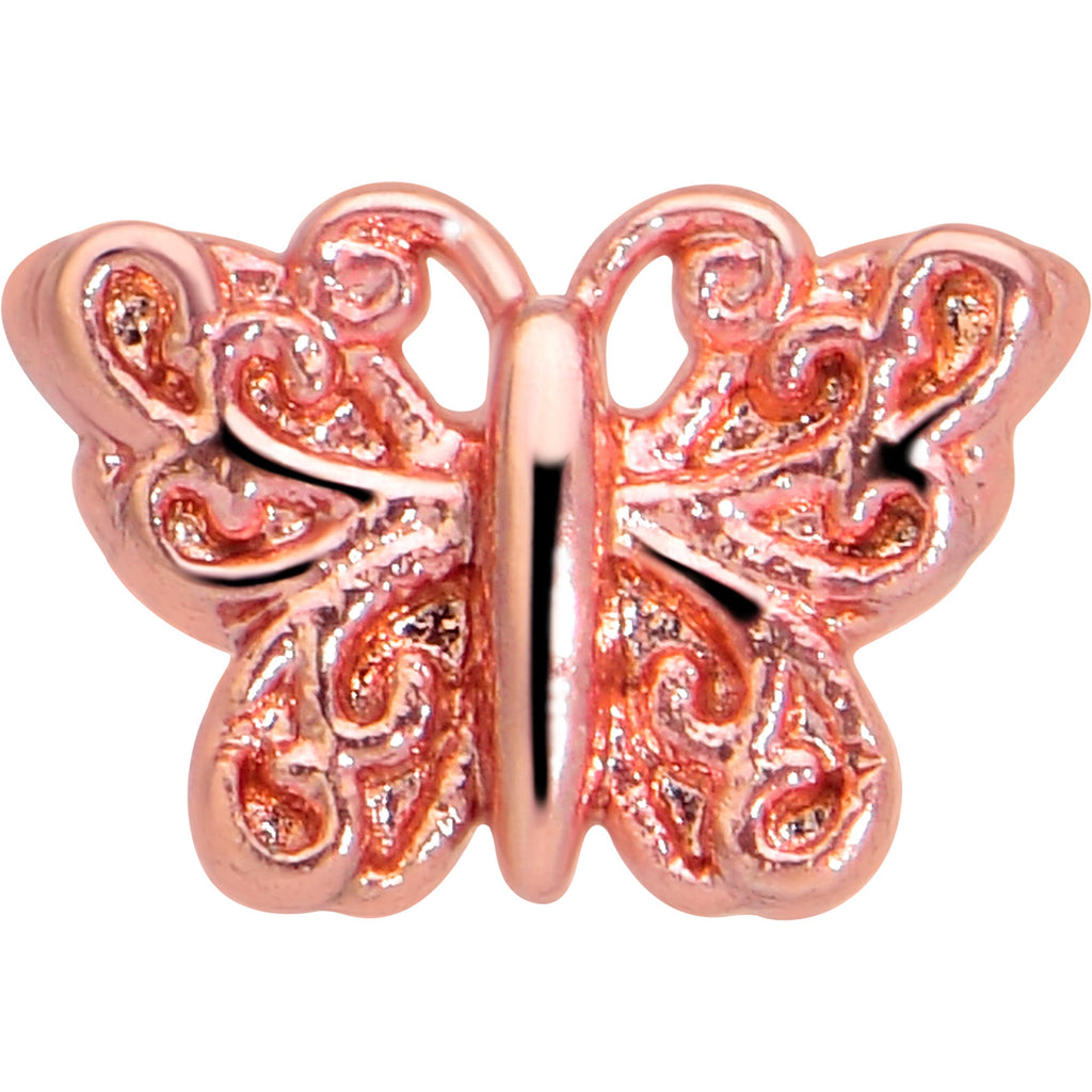 20G 7mm Butterfly Classic L Shape Nose Ring | DISCONTINUED | Wiccan Center