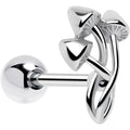 Trippy Mushroom Trio Barbell Tongue Ring | BARBELL Tongue | Wiccan Center
