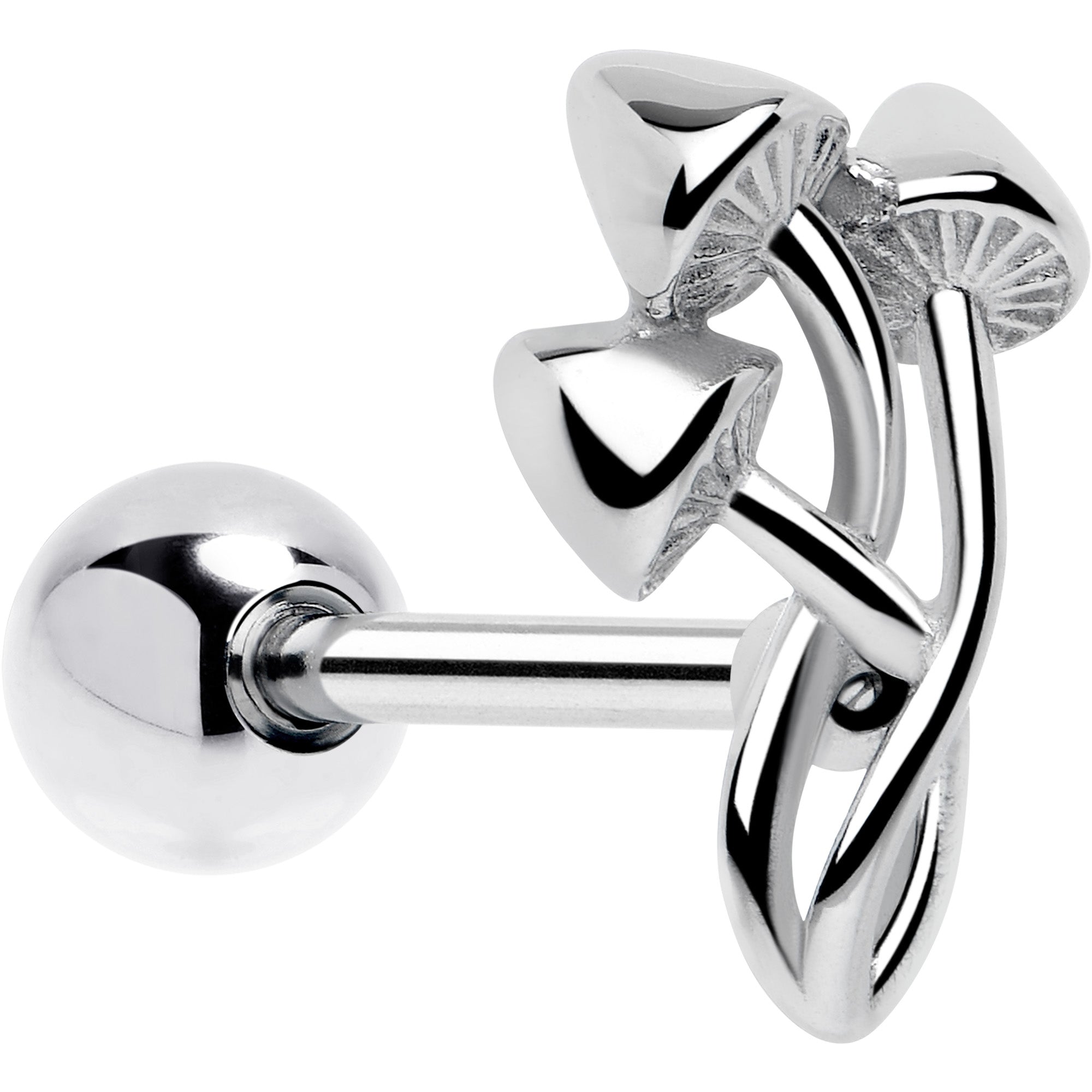 Trippy Mushroom Trio Barbell Tongue Ring | BARBELL Tongue | Wiccan Center