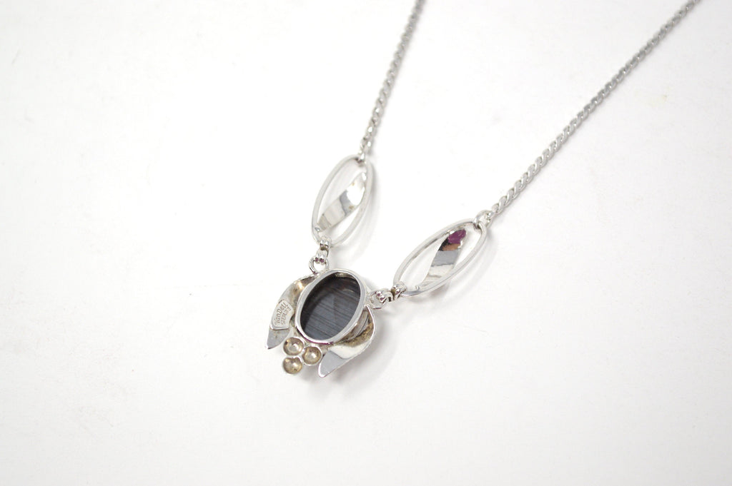 Vintage Designer Van Dell Hematite Sterling Silver Necklace - 16 Inch | Jewelry > Necklaces | Wiccan Center