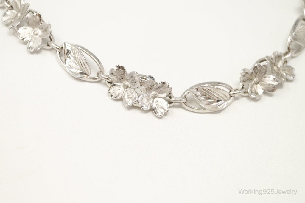 Antique SB Floral Art Nouveau Link Sterling Silver Necklace | Jewelry > Necklaces > Pendants | Wiccan Center