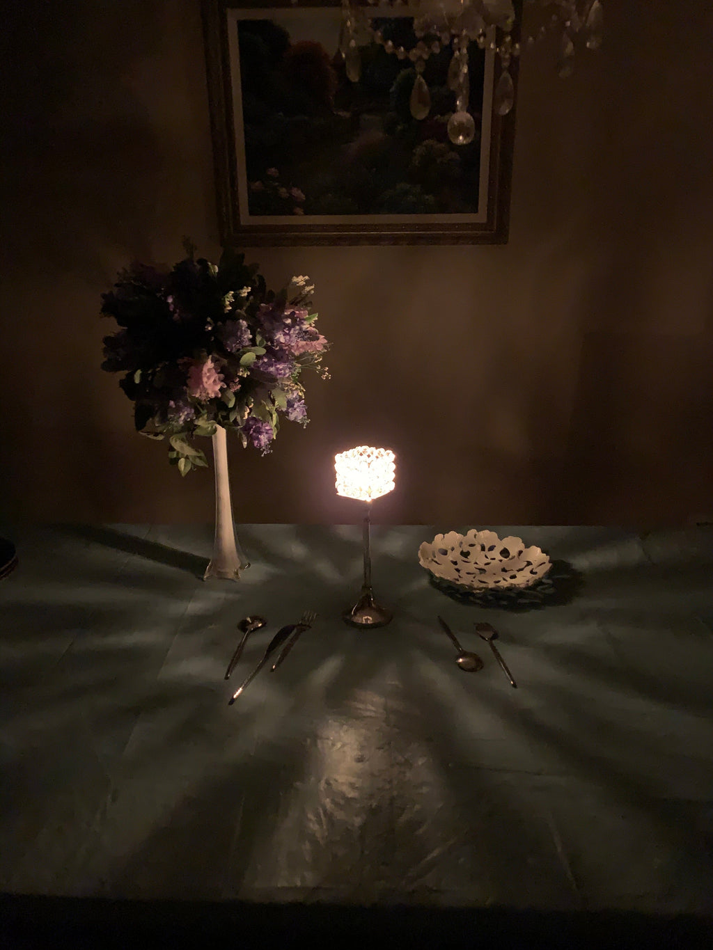 Vibhsa Hurricane Crystal Candle Holder | Square, 10", Tealight Centerpiece | Candle Holder | Wiccan Center
