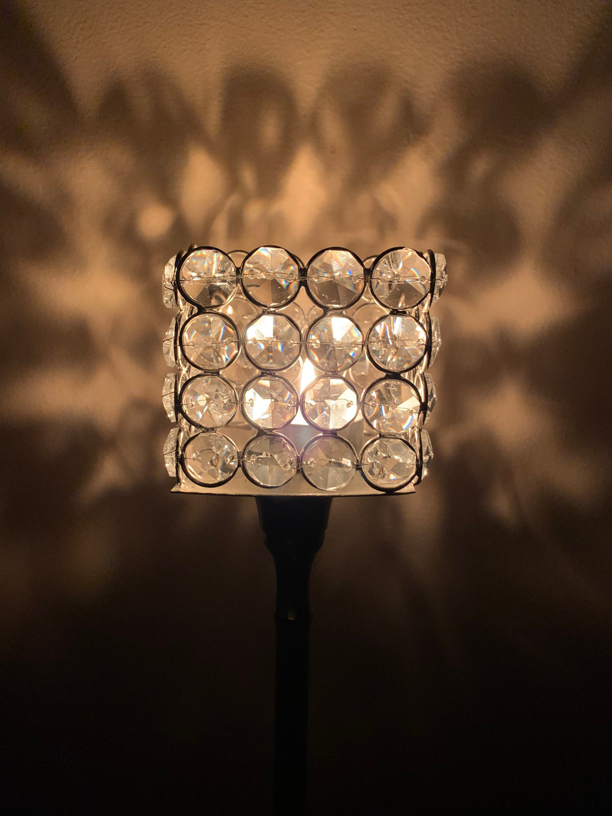 Vibhsa Hurricane Crystal Candle Holder | Square, 10", Tealight Centerpiece | Candle Holder | Wiccan Center