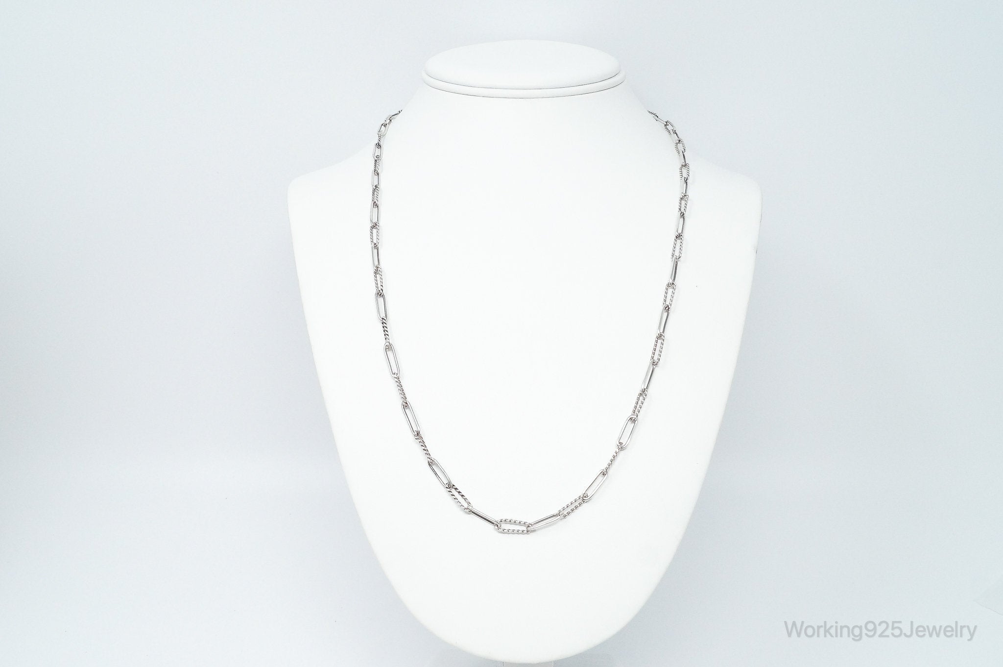 Vintage Modernist Link Sterling Silver Chain Necklace | Jewelry > Necklaces > Pendants | Wiccan Center