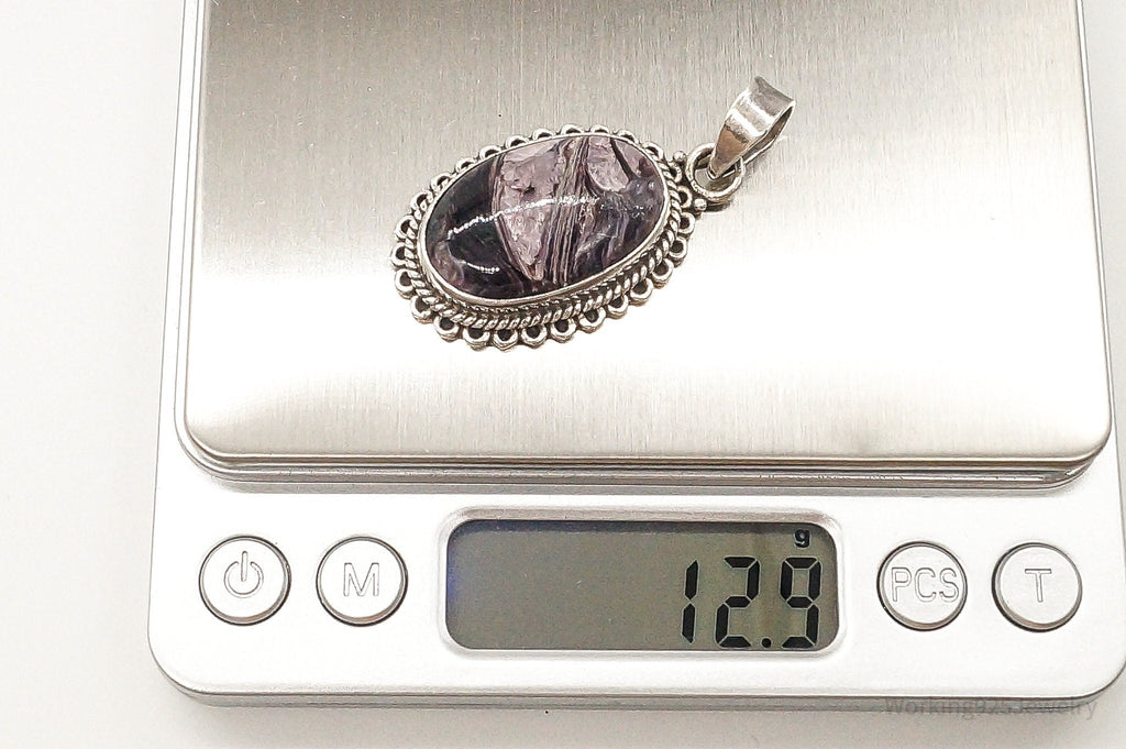 Vintage Large Jasper Sterling Silver Necklace Pendant | Jewelry > Necklaces > Pendants | Wiccan Center