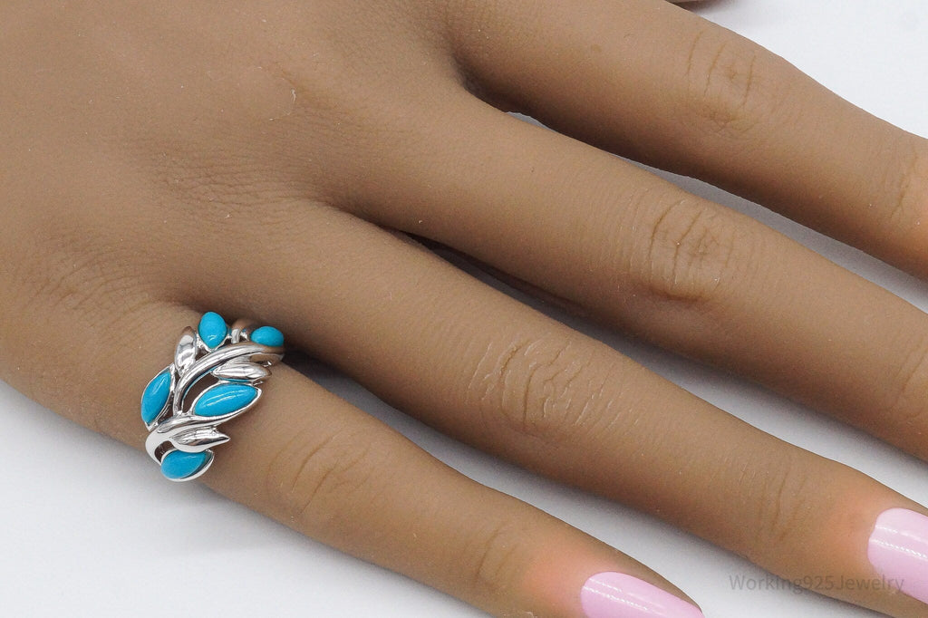 Vintage Designer EA Turquoise Sterling Silver Ring - Size 5 | Jewelry > Rings | Wiccan Center