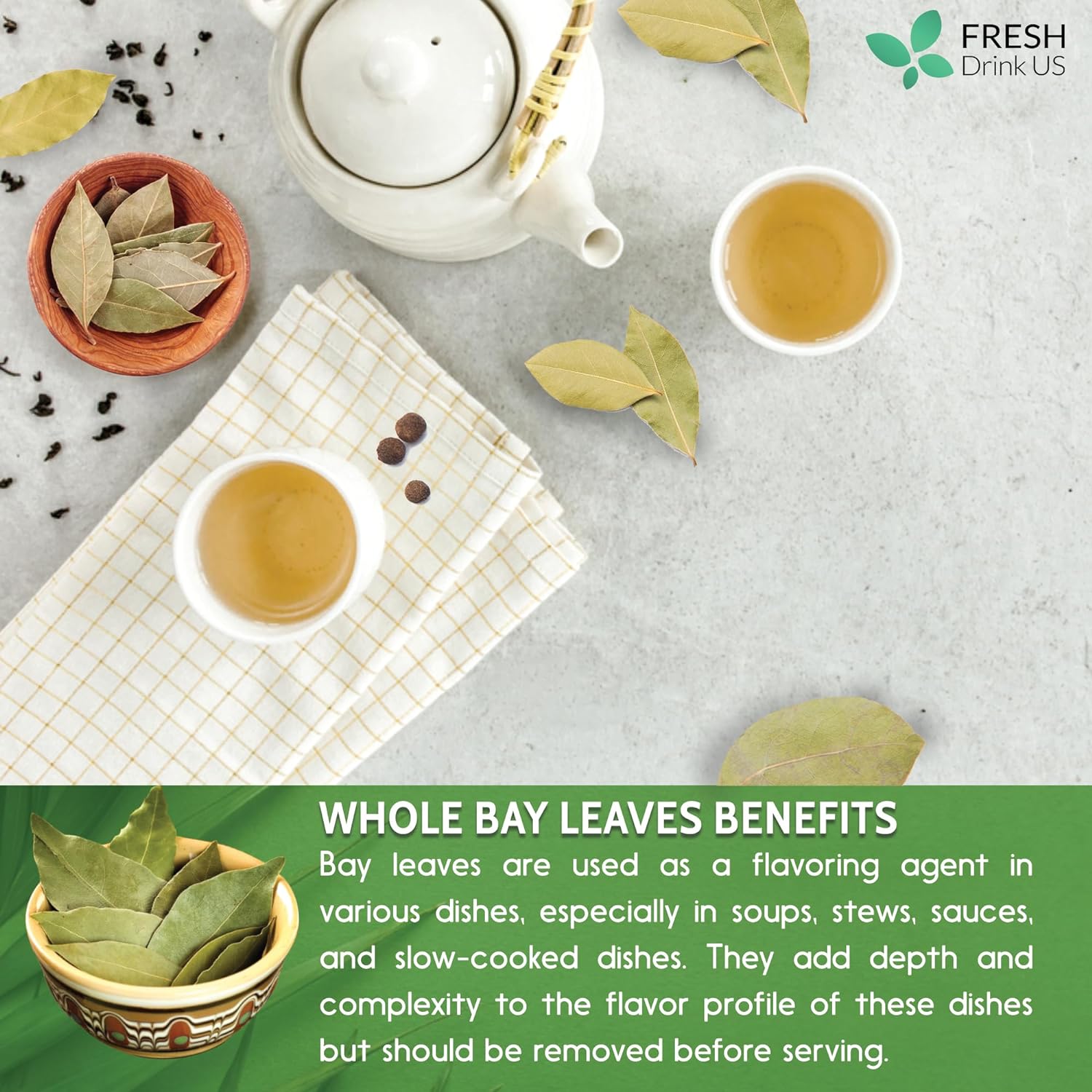 Premium Dried Bay Leaves, Tea Bags, Powder, Bay Leaves Spice, Whole Nice Leaves, Wildcrafted, Fresh Harvested, Bay Leaves For Cooking, Sugar-Free, Gluten Free, Caffeine Free, Vegan | Tea | Wiccan Center