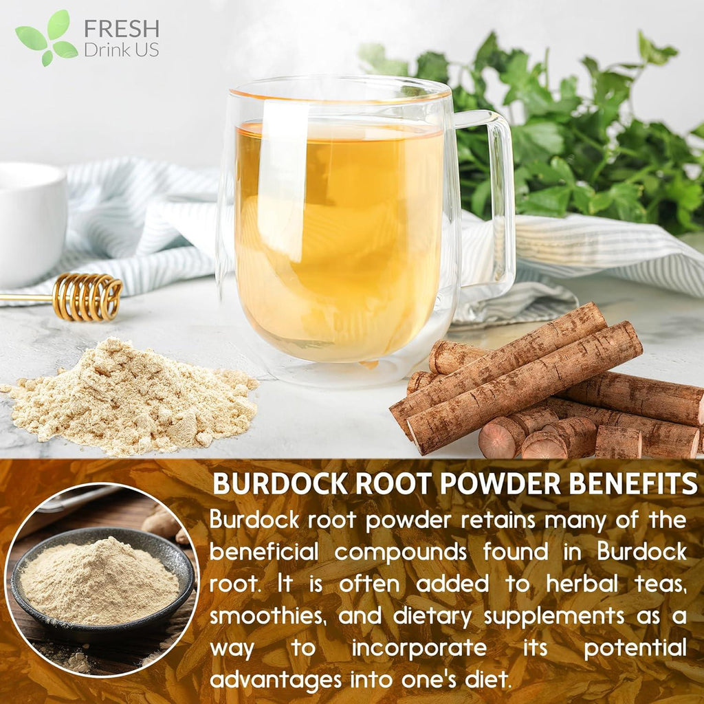 Burdock Root Powder, Burdock Root Extract, 100% Natural & Pure from Burdock Root, Burdock Root Herbal Tea, No Additives, No Caffeine, Vegan | Tea | Wiccan Center