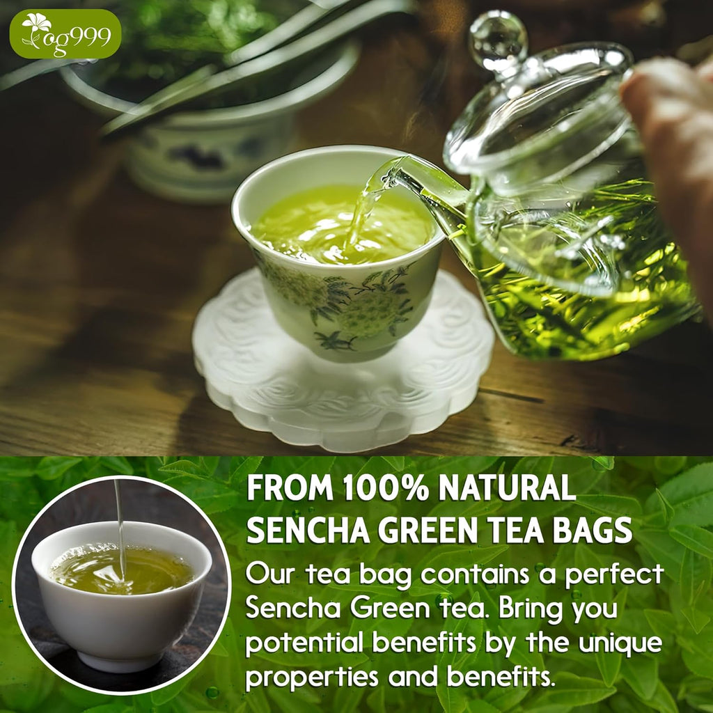 Premium Sencha Green Tea Bags, 100% Natural & Pure from Sencha Green Tea Leaves | Tea | Wiccan Center