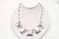 Vintage Native America Pink Mother Of Pearl Silver Necklace | Jewelry > Necklaces > Pendants | Wiccan Center