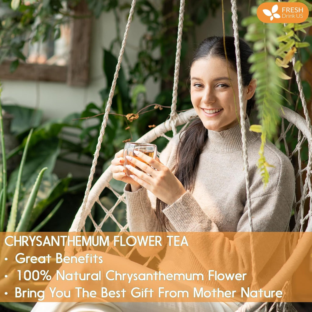 Premium Chrysanthemum Flowers, Chrysanthemum Herbal Tea, No Additives, No Caffeine, Vegan | Tea | Wiccan Center