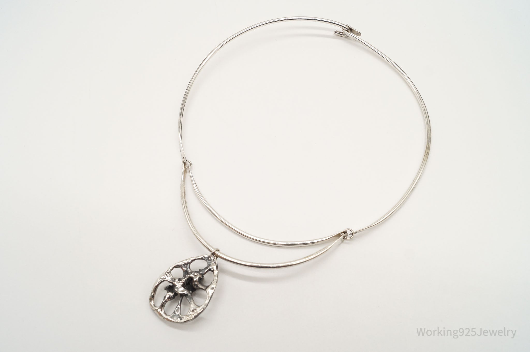 Unique RARE Vintage Cotter Brutalist Silver Necklace | Jewelry > Necklaces > Pendants | Wiccan Center