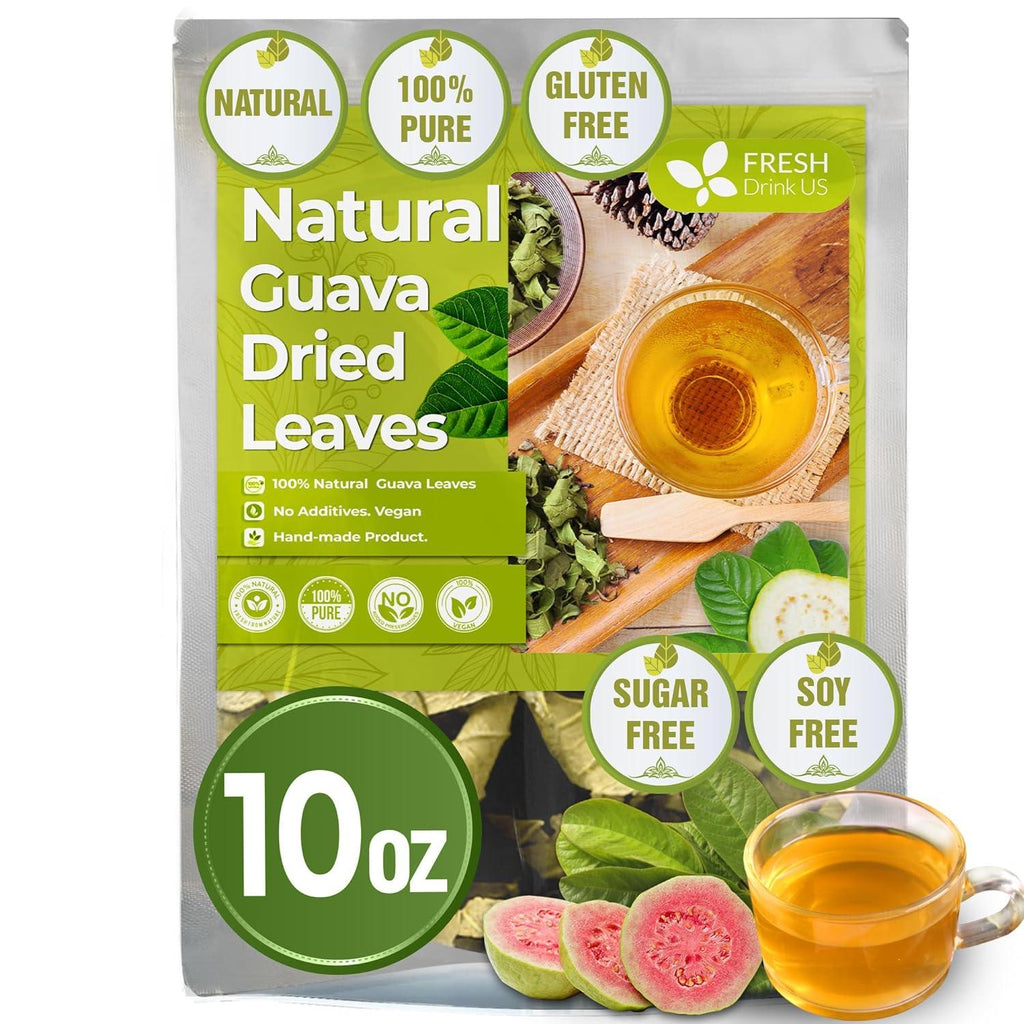 Natural Guava Leaves, Whole Dried Leaves, Cut-and-Sifted Guava leaves, 100% Pure from Guava Leaves, Natural Guava Loose Leaf Herbal Tea, No Additives, No Caffeine, Vegan | Tea | Wiccan Center