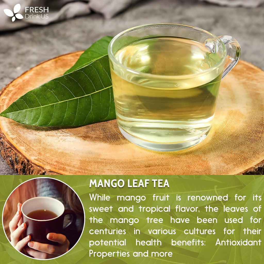 Mango Leaf, Whole Dried Leaves, Tea Bags, Powder, 100% Natural & Pure from Mango Leaves. Mango Dried Leaves. Loose Leaf Mango Herbal Tea. Mango Leaf Tea. No Sugar, No Caffeine, No Gluten, Vegan. | Tea | Wiccan Center