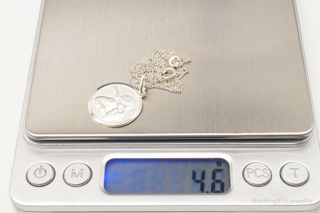 Vintage Angel Cherub Sterling Silver Necklace | Jewelry > Necklaces > Pendants | Wiccan Center