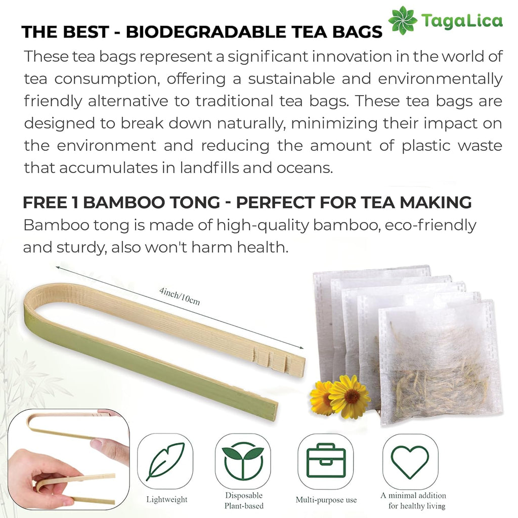 Lemongrass Tea Bags, 100% Natural & Pure Lemongrass leaves, Eco-Conscious Tea Bags, Lemongrass Herbal Tea. Lemongrass Leaf Tea. No Sugar, No Caffeine, No Gluten, Vegan. | Tea | Wiccan Center