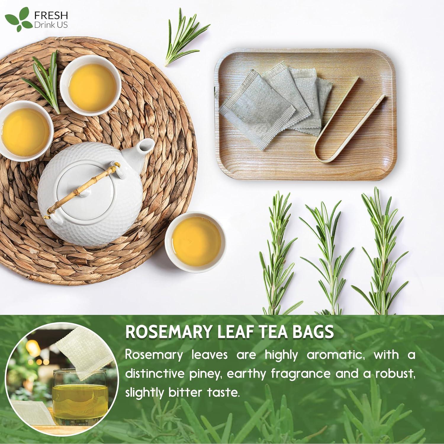 Premium Rosemary Leaves, Tea Bags, Powder, 100% Natural & Pure from Dried Rosemary Leaves, No Additives, No Caffeine, Vegan. Dried Rosemary Herb, Perfect for Seasoning, Spice Blends for Grilling & Cooking | Tea | Wiccan Center