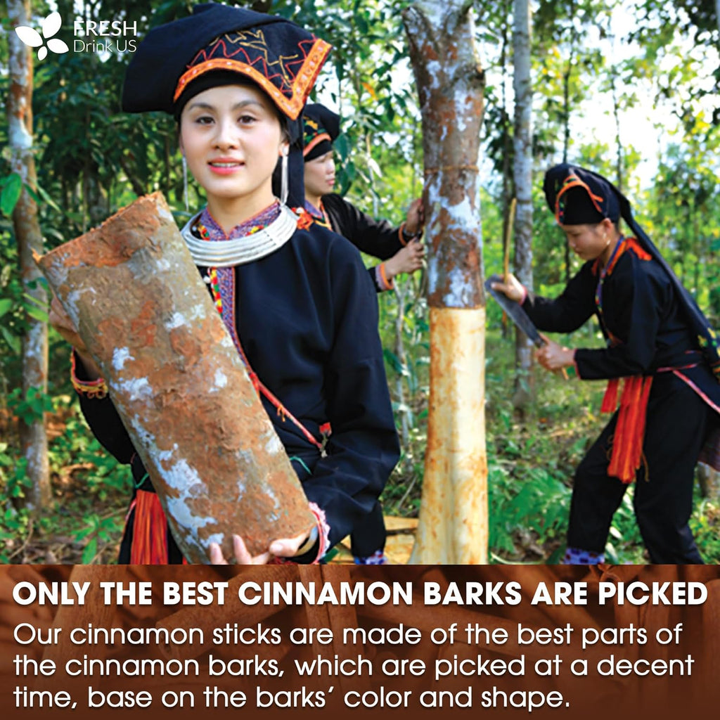 Cinnamon Sticks, Whole Sticks, 100% Natural & Pure Cinnamon Inner Bark, Raw Cinnamon Spice Flavor & Strong Aroma, Cinnamon Spice Herbal Tea, Perfect for Warm Beverages, No Additives, Vegan | Tea | Wiccan Center