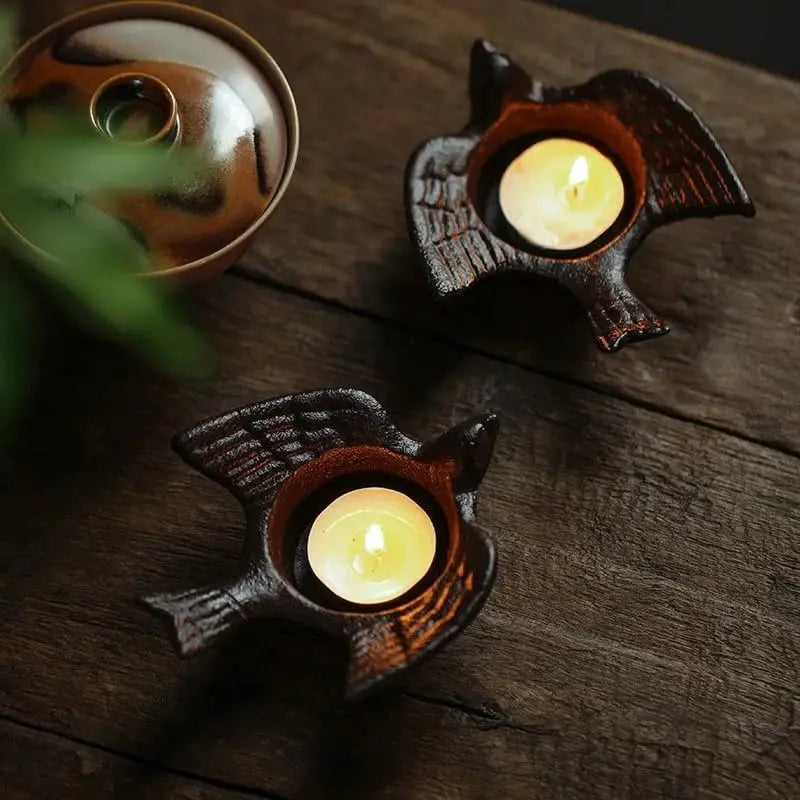 Rustic Iron Bird Tea Light Holder | | Wiccan Center